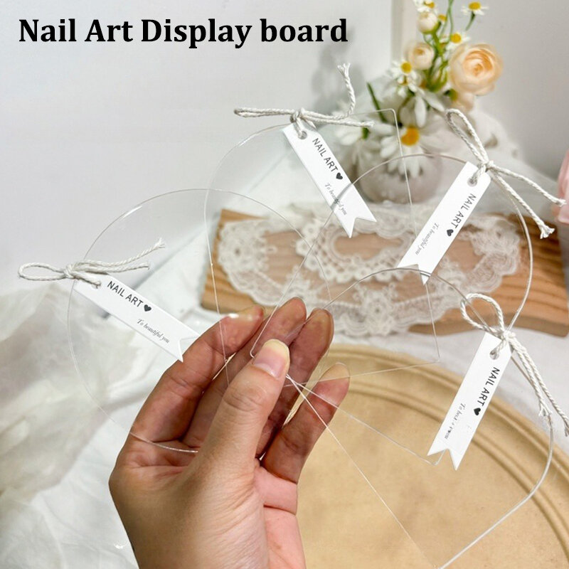 1Pcs Irregular Acrylic Nail Art False Tips Display Board Transparent Nail Gel Polish Display Stand Manicure Showing Shelf