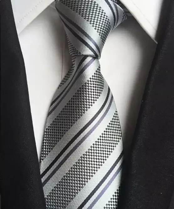 Corbatas clásicas de seda 100% para hombre, corbatas para el cuello de 8cm a rayas a cuadros para hombres, corbatas formales para negocios, de lujo para bodas y fiestas, corbatas