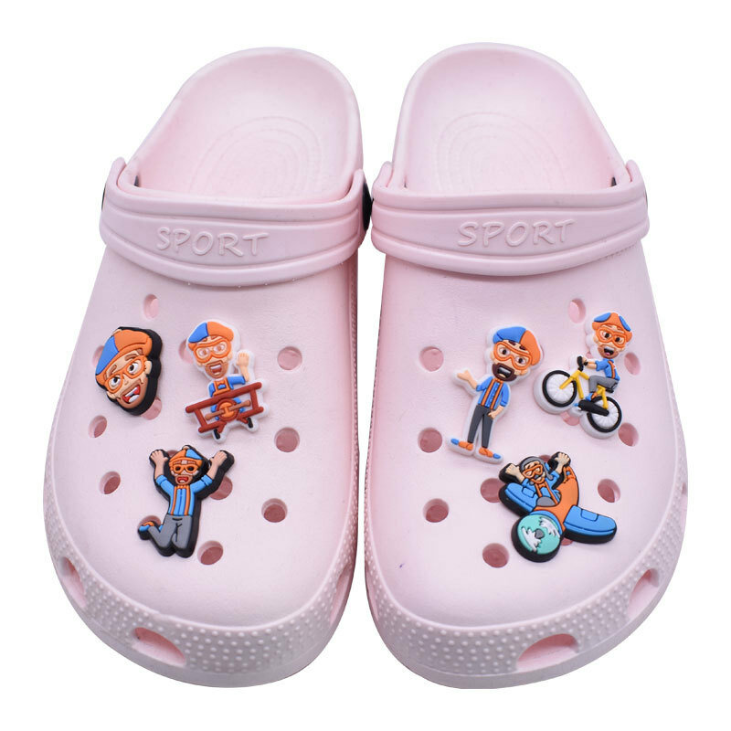 1-6 buah Aksesori jimat sepatu PVC blimppi cocok sandal bakiak gelang dekorasi sepatu taman hadiah pesta anak-anak grosir
