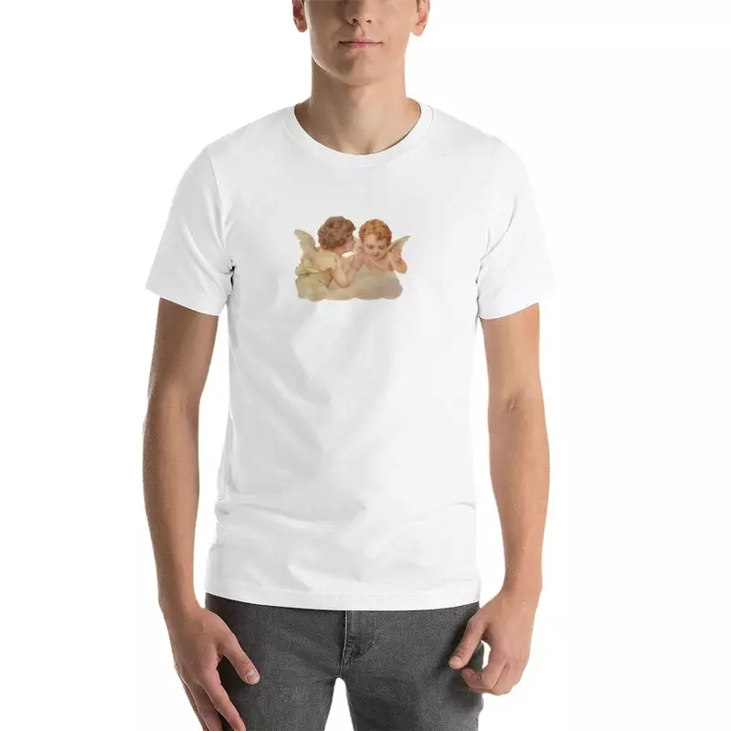 Fluisterende Engelen T-Shirt Subliem Sneldrogend Customizeds Mannen Kleding