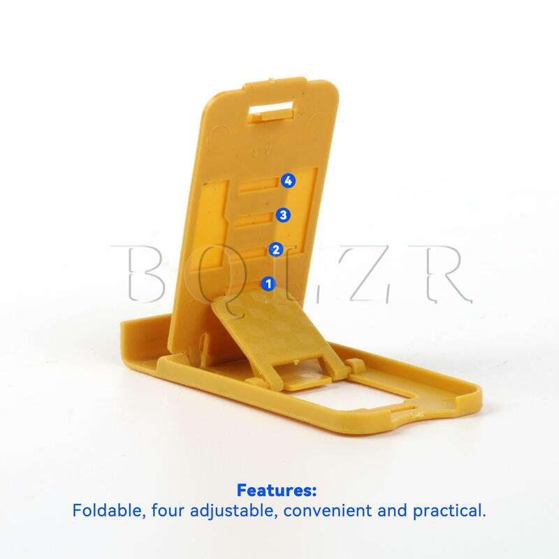 BQLZR dudukan ponsel plastik, dudukan telepon dapat disesuaikan untuk tampilan Tablet 3.15 "x 1.46" kuning