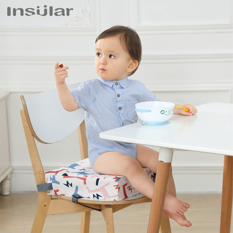 Children Increased Chair Pad Adjustable Baby Furniture Booster Seat Portable Kids Dining Heighten Cushion Pram Chair Removable