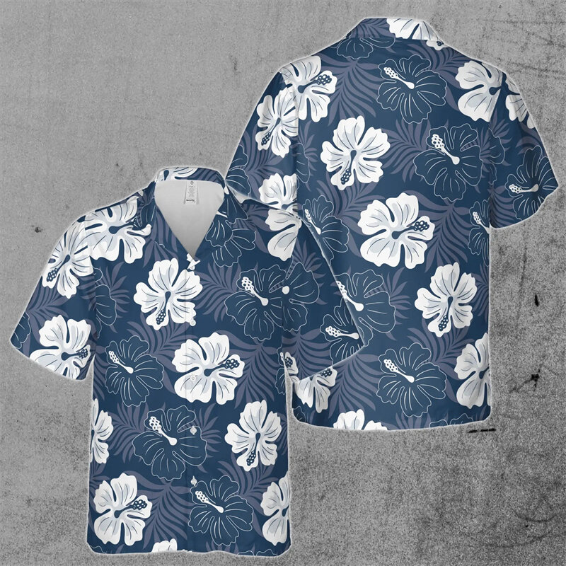 Chemises d'été imprimées en 3D pour hommes, chemises de plage hawaïenne, fête en plein air, manches courtes, rue, social, vêtements en déclin