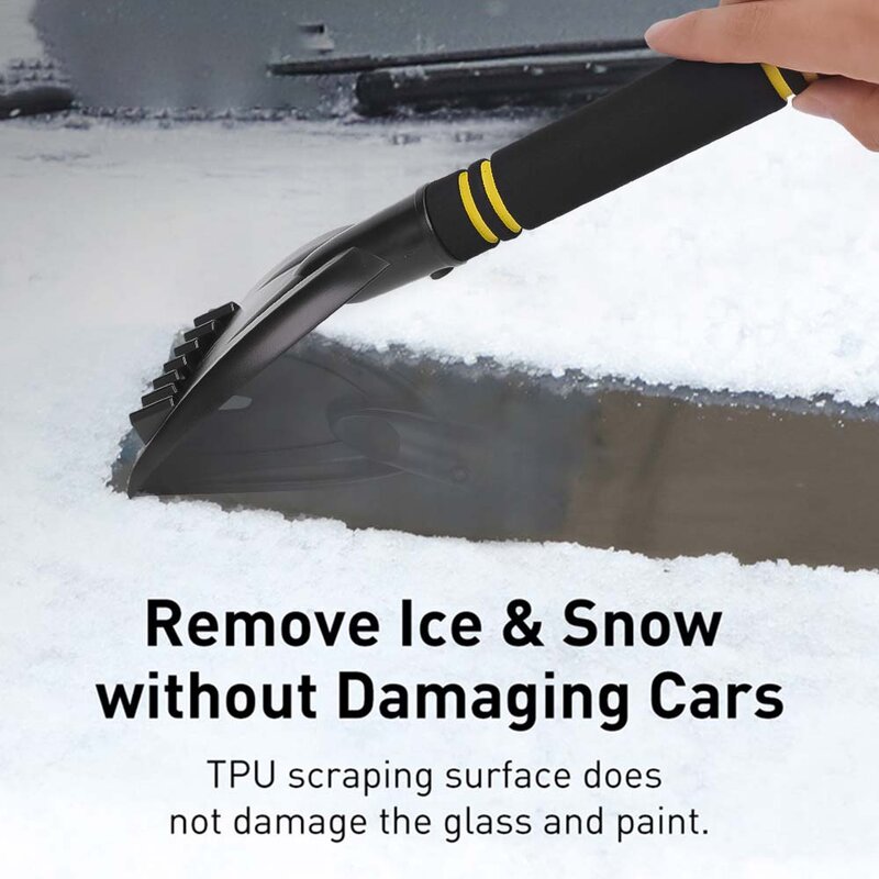 อุปกรณ์กำจัดตักหิมะสำหรับอุปกรณ์ตกแต่งรถยนต์เครื่องบดน้ำแข็งขัดกระจกหน้ารถสำหรับฤดูหนาว