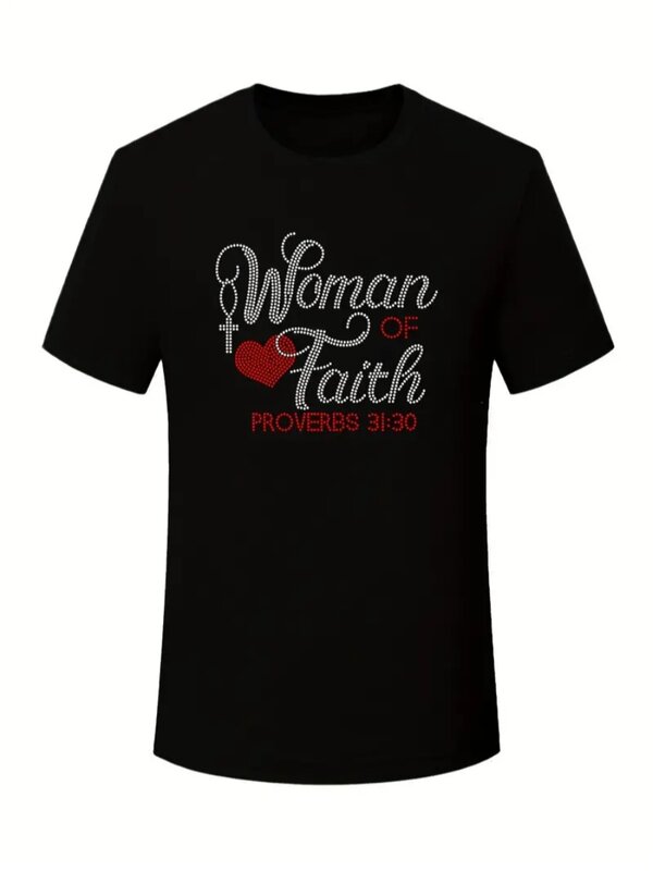 LW Plus Size short sleeve T-shirt Heart Letter Decor T-shirt 2024 NEW summer women's T-shirt Tee casual women's clothing