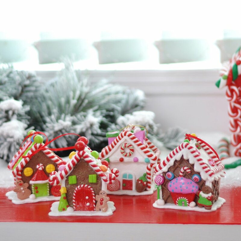 Новинка, украшения для домика из имбиря, рождественские конфеты, украшение для дома, подвесной аксессуар, настольное украшение, имбирь