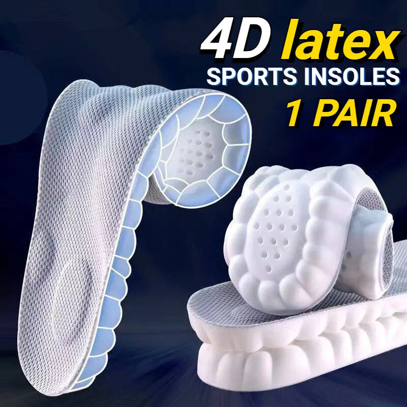 Plantillas de masaje 4D para zapatos deportivos, plantillas Súper suaves para pies, cestas para correr, suela de zapato, soporte para ARCO, inserciones ortopédicas Unisex, nuevo