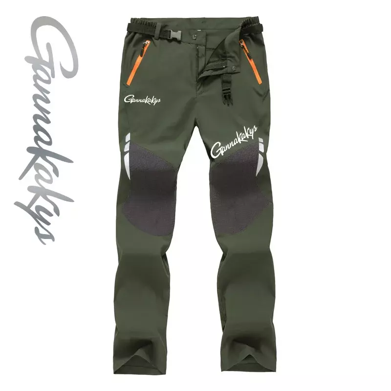2024 Summer Fishing Pants Men's Outdoor Thin Mountaineering Waterproof Elastic Quick Drying Pants Sports Tactical Shock Pants