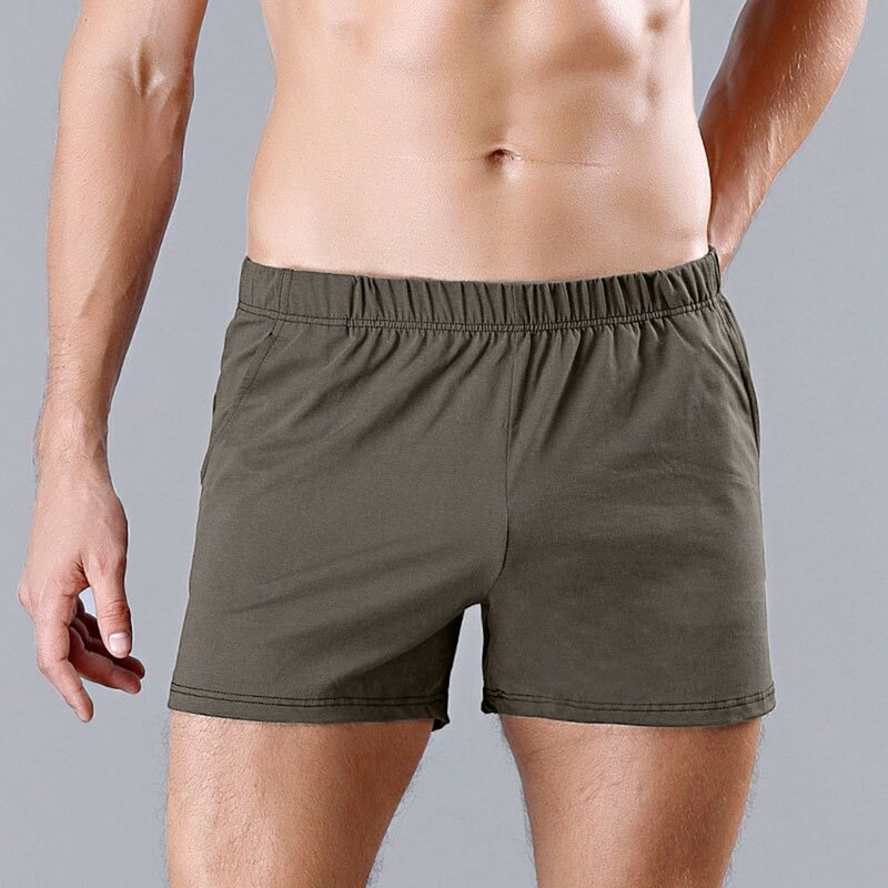 Men Leisure Shorts Solid Color Summer Beach Quick-Drying Daily Casual Beach Breathable Short Pants Sweatpants Comfort Homewear