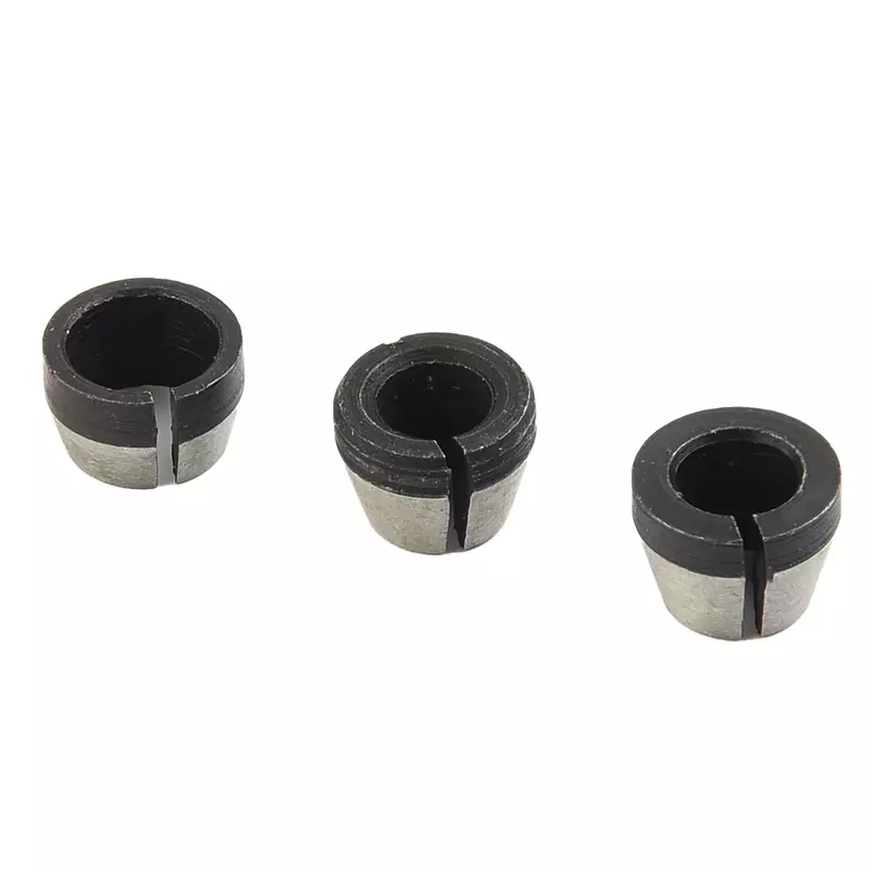 3 Pcs 6/6.35/8mm Collet Chuck Adapter Carbon Steel For Engraving Trimming Machine Electric Router Woodworking Tool Accessories