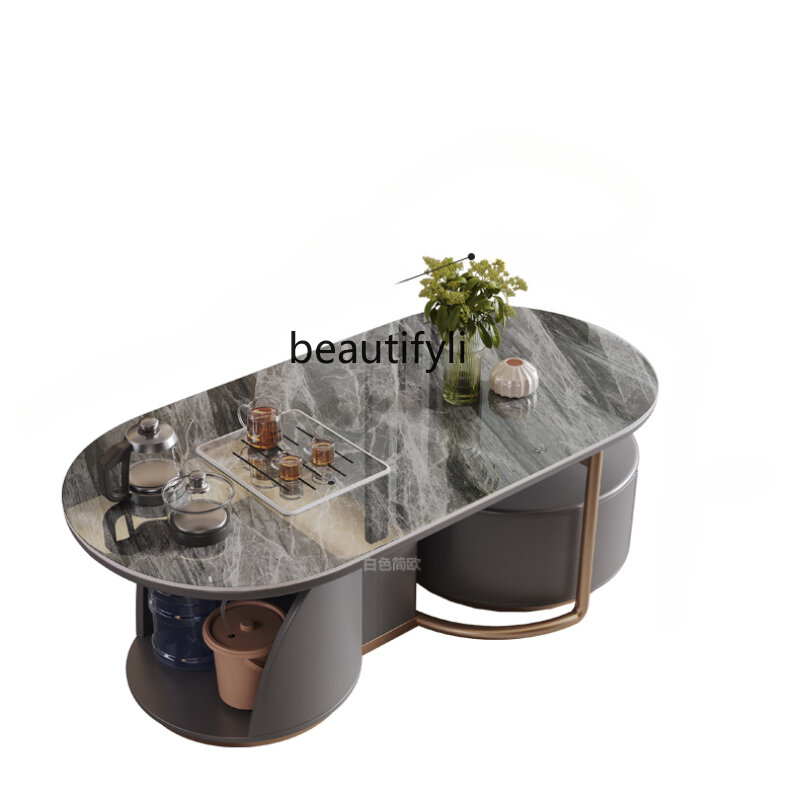 Stone Plate Kung Fu Tea Table Tea Making Integrated Modern Living Room Home Automatic Boiling Water Multifunctional Tea Table