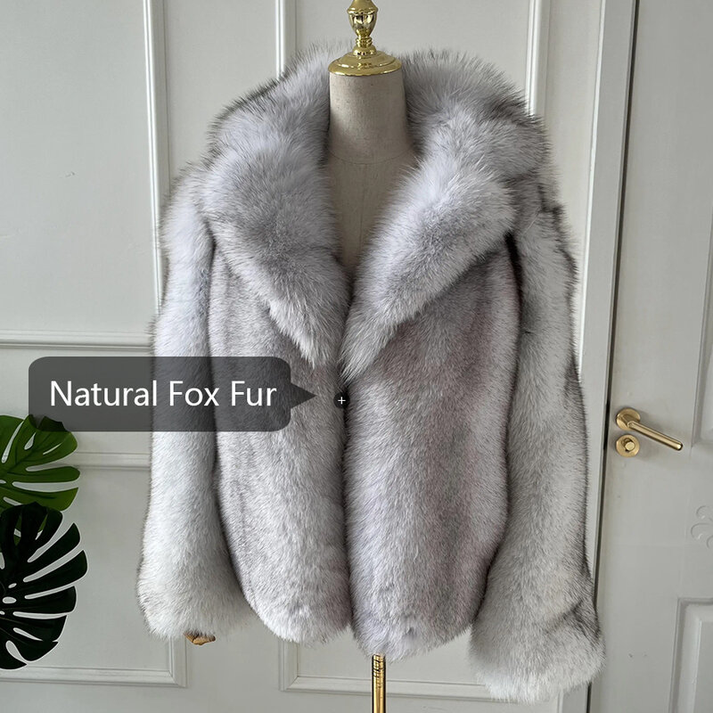 Women Fox Fur Jacket Real Fur Coat Jackets For Women Suit Collar Best Selling Winter Natural Fox Fur Coat