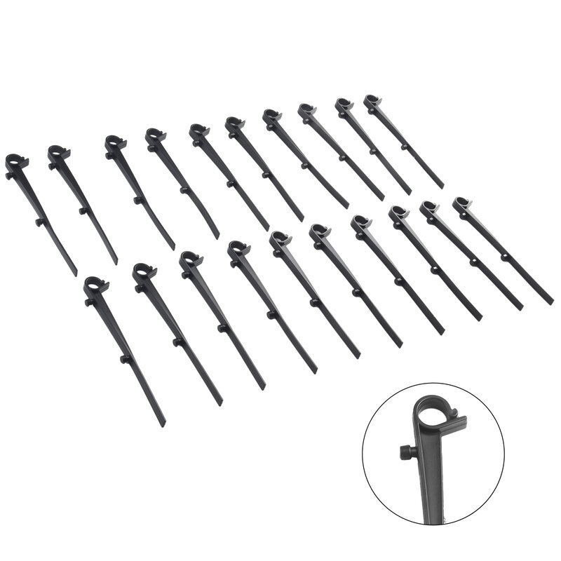 Clip universali sicure per spazzole per grondaie compatibili con la maggior parte delle grondaie installazione facile 150mm di lunghezza 20 pezzi nero