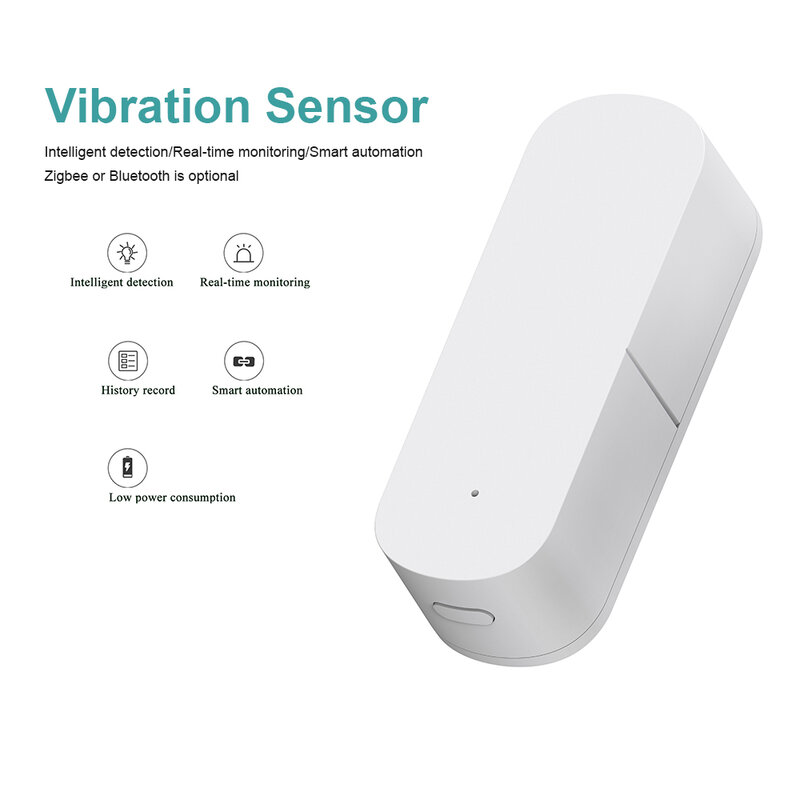 Sensor getaran Alarm deteksi cerdas, pemantauan Waktu Nyata Sensor getaran, aplikasi adegan otomatis pintar 1 ~ 10 buah
