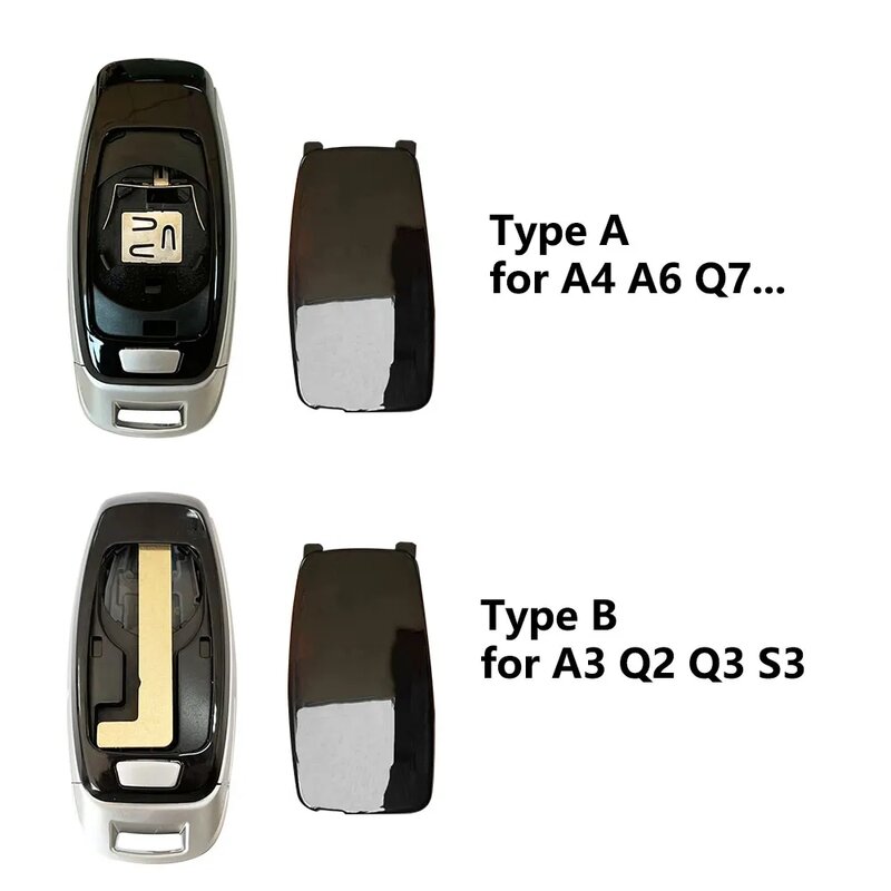 Keyecu เคสกุญแจรีโมทอัจฉริยะดัดแปลง3ปุ่มสำหรับ Audi A1 A3 A4 A6 A8 Q2 Q3 Q5 Q7 R3 RS3 RS5 S1 TT