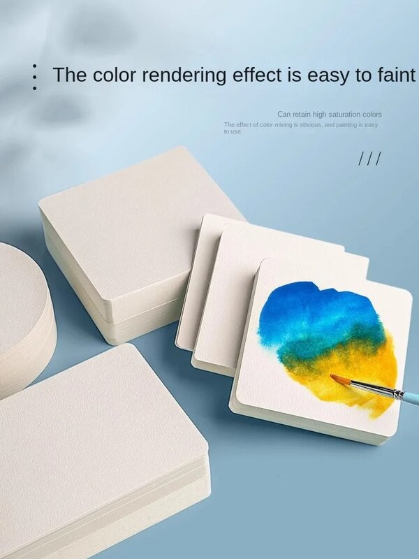 20/40/50/60/100 sheets Square/Round Watercolor Paper Professional Water Color Paper Postcard For Painting School Supplies