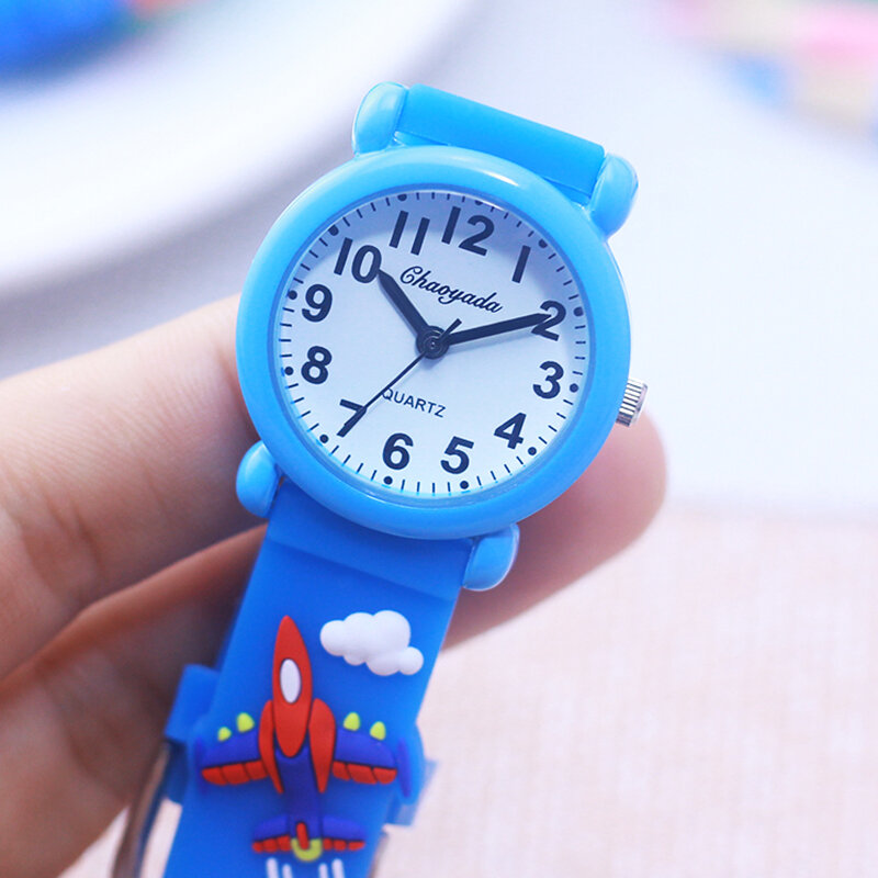 Nowa marka dzieci urocza fajna kreskówka samolot bojowy samolot zegarek na rękę chłopcy dziewczęta studenci moda Sport zegarki wodoodporne