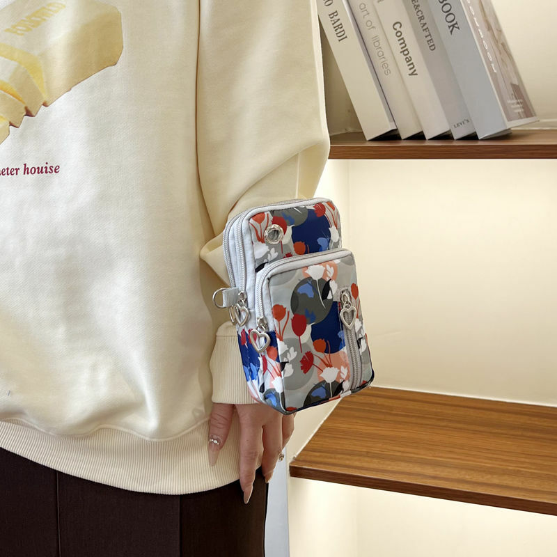 Bolso de hombro estampado ligero multifuncional, bolsa de almacenamiento para teléfono, nueva moda 2024