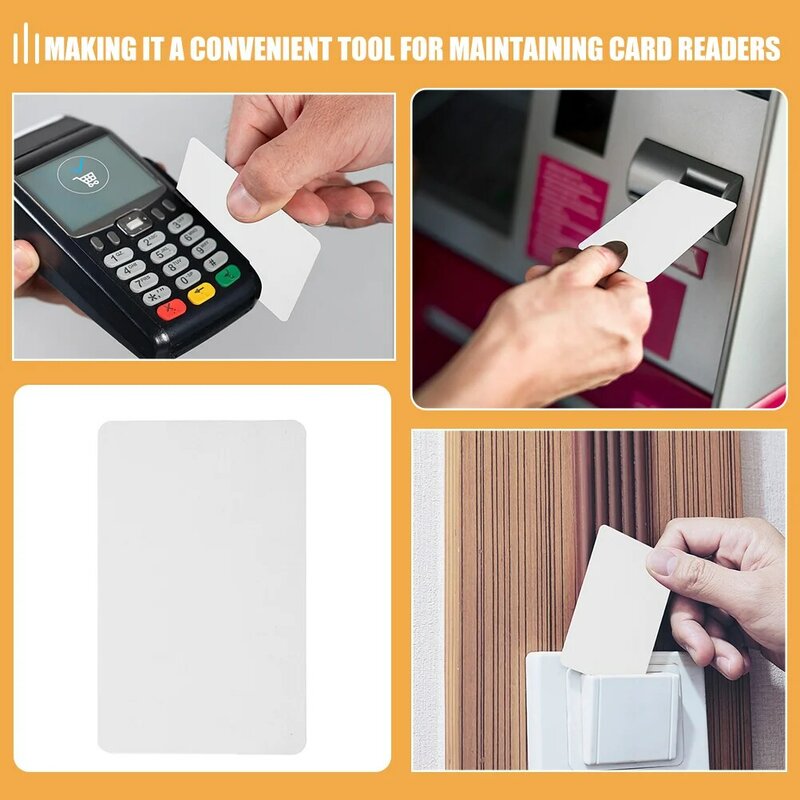 Cleaning Card for Card Reader Cleaner Reusable Credit Card Machine Cleaner POS Terminal Cleaner