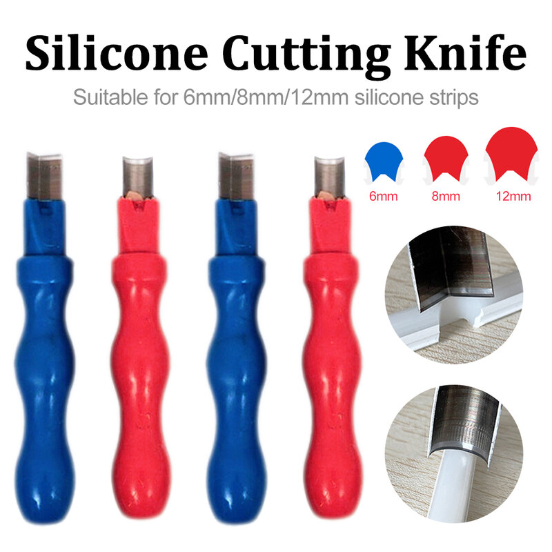 Ângulo direito Arc Cutter Hand Tool, Aço, PC Handle, Soft Silicone Strip, Split Neon Light, Carving Knife, Acessórios para 6mm, 8mm, 12mm