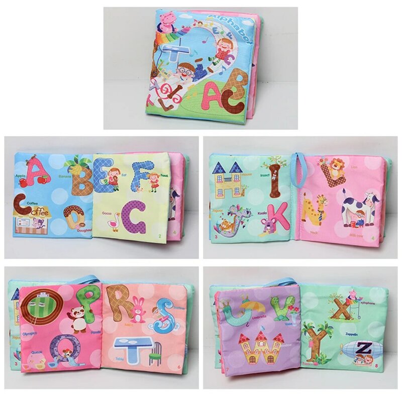 Baby Soft Cloth Book Kids Pre-School Early Education ruffle Sound Book sviluppo dell'intelligenza per il neonato