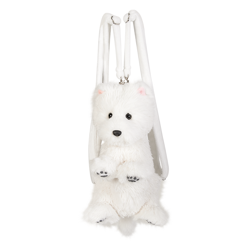 West Highland tas punggung boneka anjing, tas selempang hadiah ulang tahun Plush