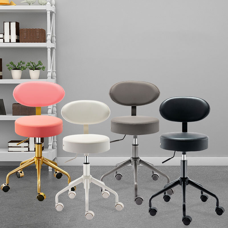 Profesjonalny fryzjer krzesła fryzjerskie meble krzesło do salonu kosmetycznego fryzjer okrągły stołek z kółkami stołek estetyczny Spa