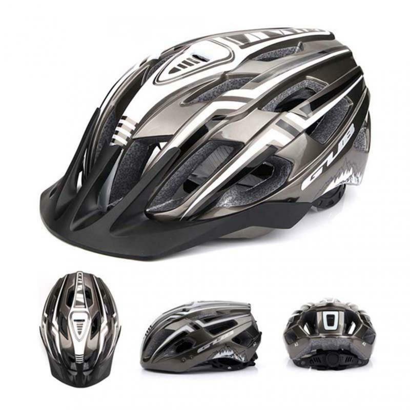 Capacete de ciclismo leve LED recarregável para homens, integralmente moldado, mountain road bike, chapéu seguro esportivo