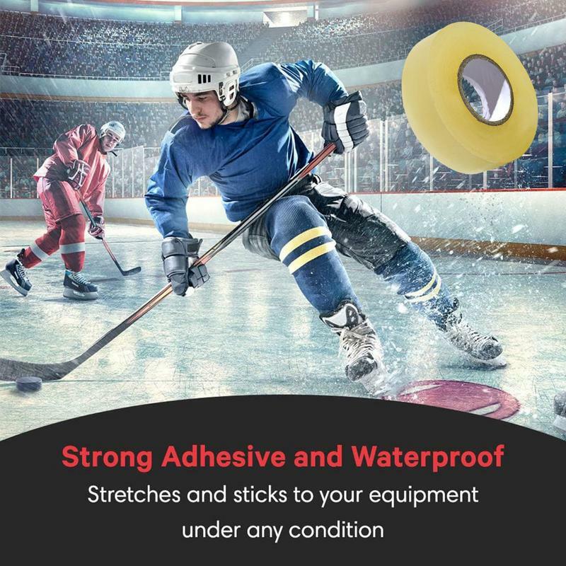 Cinta adhesiva de Hockey resistente al agua, cinta de agarre de palo de Hockey, cinta deportiva multiusos fuerte para calcetines y equipo, fácil de estirar