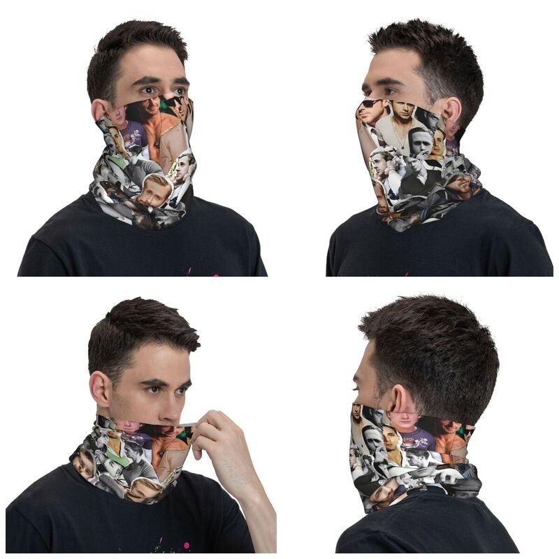 Ryan Gosling Bandana Neck Cover Printed Balaclavas Wrap Scarf Multifunctional Headband Running for Men Women Adult Winter