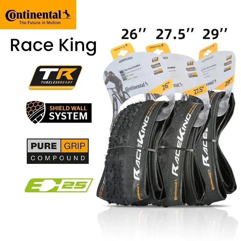 Continental-neumático plegable para bicicleta de montaña, llanta antiperforación, sin cámara, Race King 26, 27,5, 29, 2,0, 2,2, 29, 26, 27, 180TPI