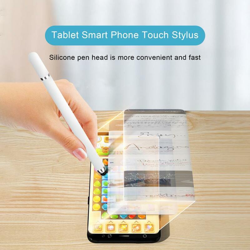 Tablet uniwersalny długopis Stylus 2 w 1 dwugłowiowy wymienny rysik dotykowy ze stalą o wysokiej czułości