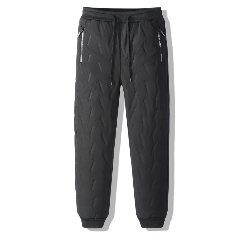 Męskie zimowe Plus rozmiar 7Xl polar puchowe bawełniane Casual nowe wysokiej jakości wodoodporne spodnie sportowe na zewnątrz zagęszczone ciepłe spodnie męskie