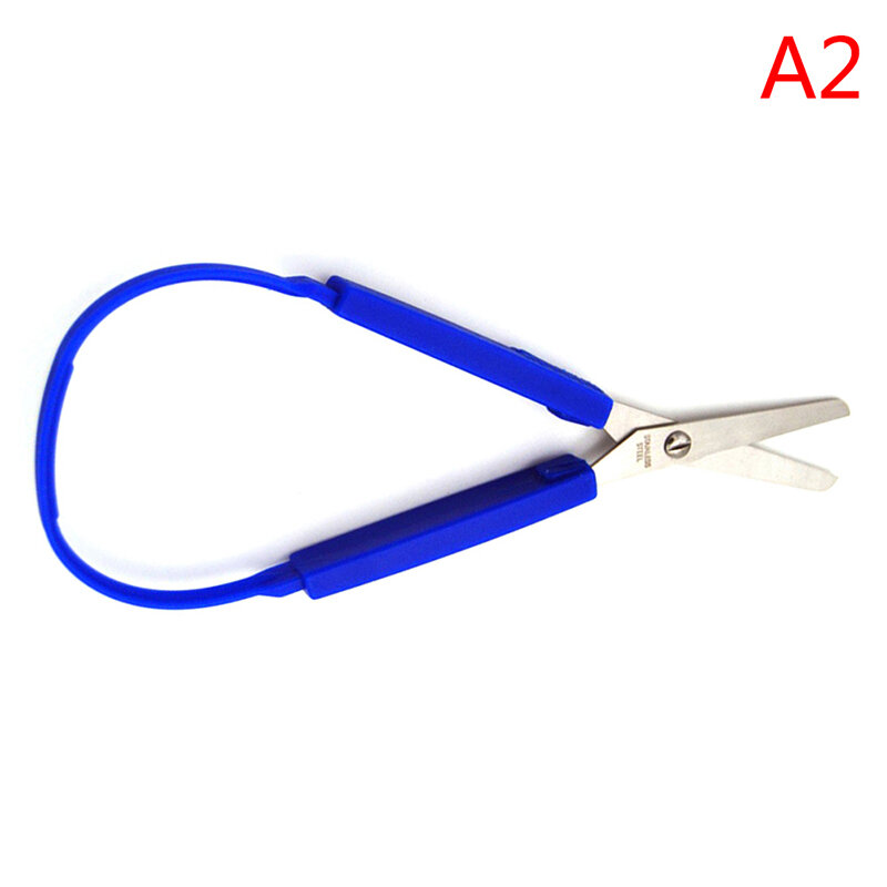 Student Kid Mini Stainless Steel Loop Scissors Colorful Grip DIY Art Craft Paper Cutting Stationery School Home Office Tool