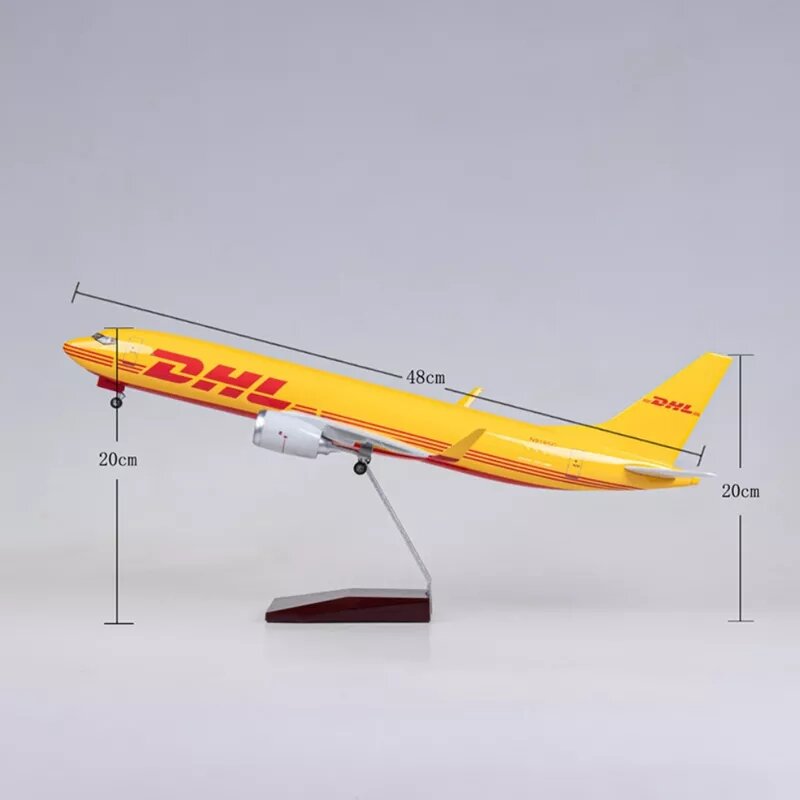 Model w skali 1:85 B737/B747 linie lotnicze transportują samoloty odleciowe odleciane żywiczne dekoracje do dekoracji samolotów zabawki prezenty