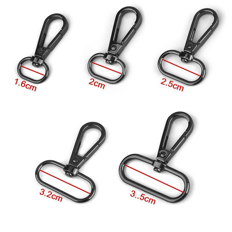 Metal Mosquetão Snap Hook, Lobster Clasp Collar, Bag Strap Buckles, DIY KeyChain, Bag Part Acessórios, 1.6, 2, 2.5, 3.5cm, 5Pcs