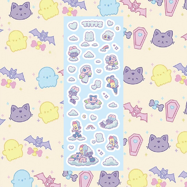 Lovely Cartoon Cute Sweet Cool Rabbit Stickers Ins adesivi decorativi fai da te a mano