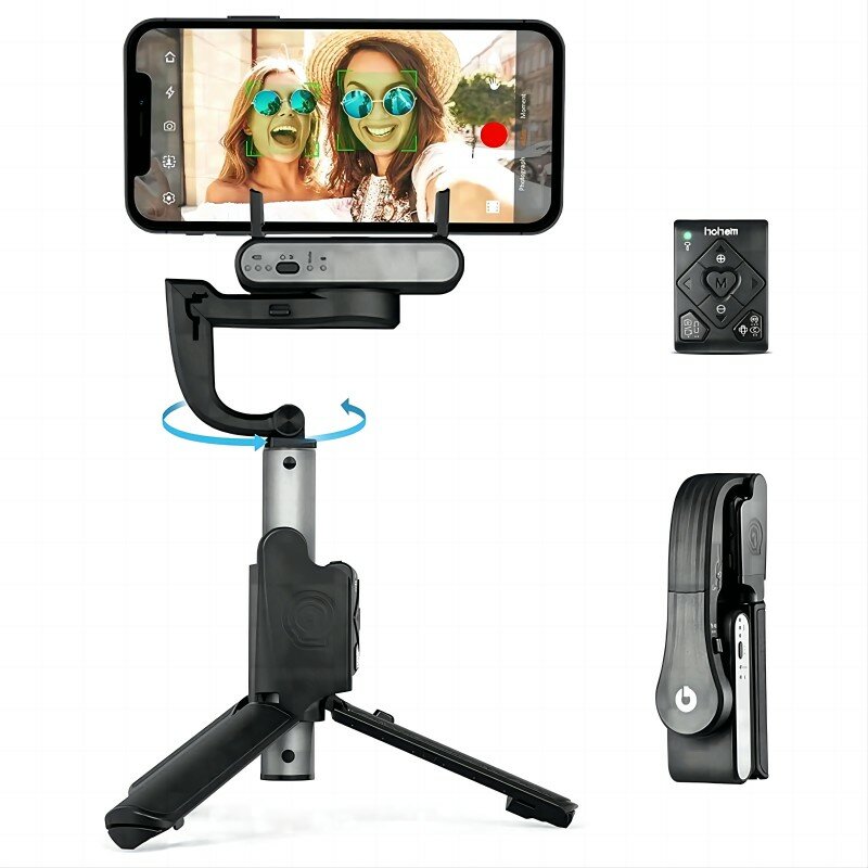 Hohem Istock Q Penstabil Gimbal Genggam Tongkat Selfie Ponsel Tongkat Ekstensi Tripod Dapat Disesuaikan dengan Remote Control untuk Ponsel Pintar