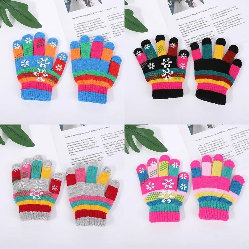 Dzianinowe rękawiczki dziecięce piękne grube rękawiczki bez palców bez palców rękawice zimowe