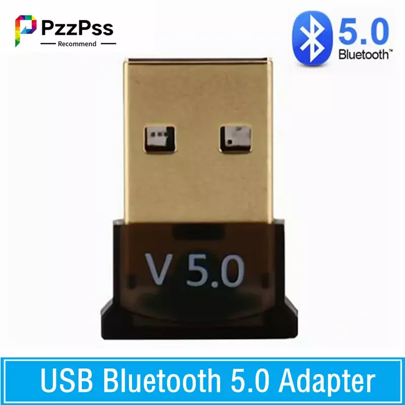 Pzzpss USB อะแดปเตอร์5.0บลูทูธความเร็วสูง dongle เครื่องส่งสัญญาณบลูทูธขนาดเล็ก5.0 4.0ตัวรับสัญญาณ USB สำหรับพีซีคอมพิวเตอร์แล็ปท็อป