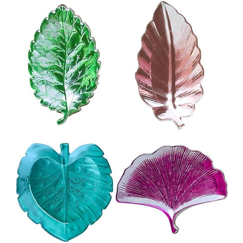 Leaf Tray Resin Silicone Mold Resin Fruit Bowl Moulds Epoxy Casting Molds for DIY Jewelry Container, Candy Holder, Soap Dish