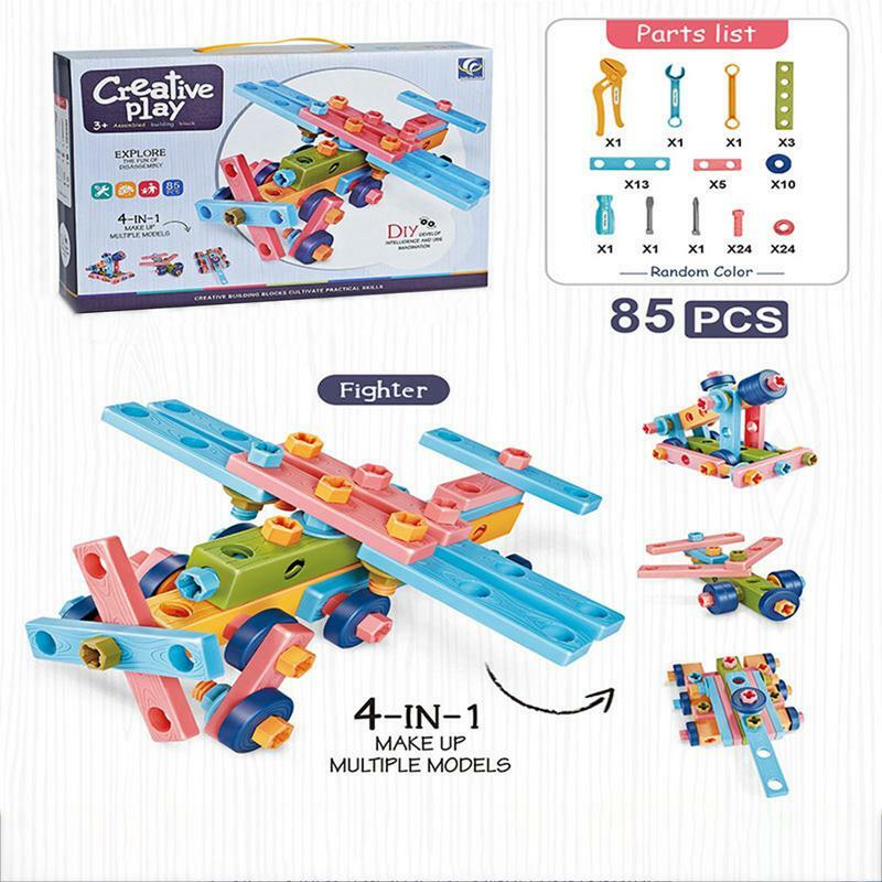 Kleinkind Mutter und Schraube Gebäude Muttern und Schrauben Vorbau pädagogische Montessori Bau Bau Spielzeug Feinmotorik für Jungen