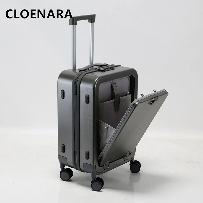 COLENARA Carry-on Luggage Rear Opening Laptop Trolley Case Women's Boarding Case 20"26 Men's Travel Bag 22"24" Cabin Suitcase