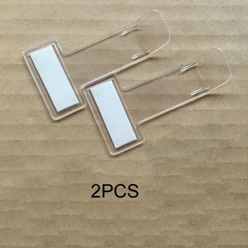 2pcs Transparent Car Vehicle Parking Ticket Receipt Permit Card Holder Clip Sticker Windscreen Plastic Universal Car Accessories