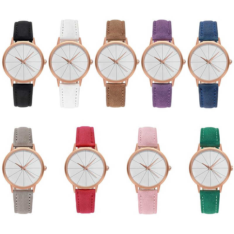 Women'S Watch Quartz Dial Digital Watch Frosted Leather Strap Ladies And Girls' Watch Zegarek Damski Relojes Para Mujer 2023 New