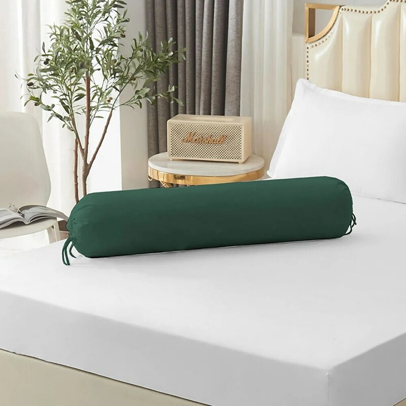 Funda de almohada larga y cómoda de 106cm, sin relleno interno, redonda, de lona, para dormir, para Yoga y siesta