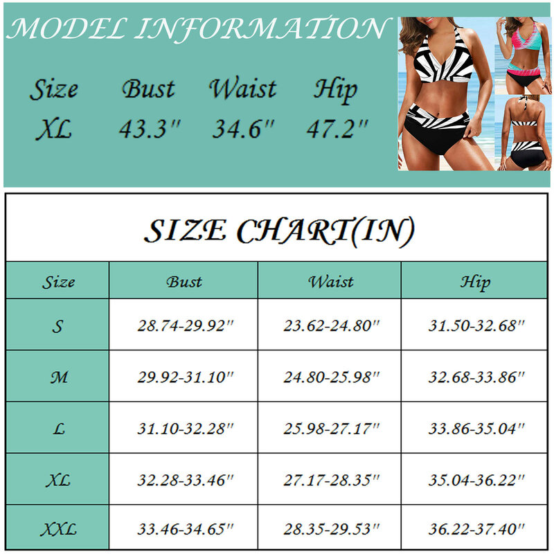 Damenmode Split Bikini mit hoher Taille bedruckt mit BH-Pads und ohne Stahl-BH Badeanzug Freizeit mode Bikini 2023 Frau