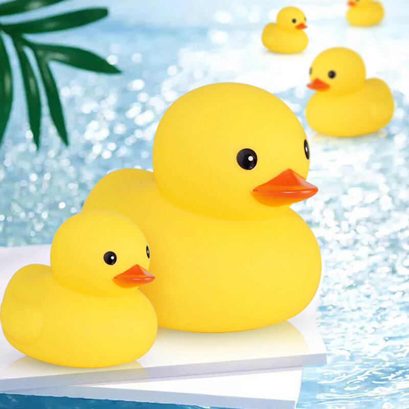 Bad Gummi Große Gelbe Ente Bade Spielen Wasser Kawaii Squeeze Float Ducks Baby Bad Spielzeug Nette Ente Baby Geschenk