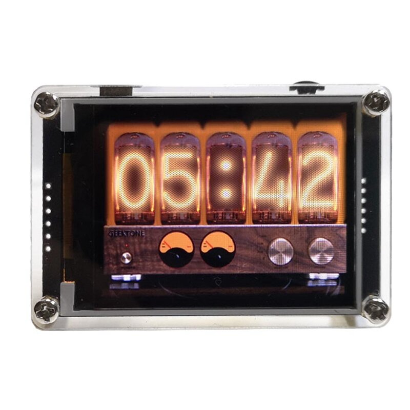 2.4 Inch Voice Activated Music Spectrum Rhythm Level Indicator VU Glow Clock HD LCD Multi-Mode