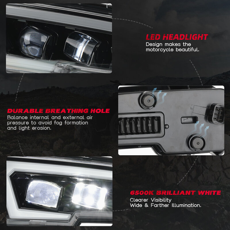 KEMIMOTO ATV LED Headlight Front Light Kits #2884859 Compatible with Polaris Sportsman 450 570 850 Scrambler XP 1000 S 2017-2023